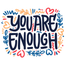 You are Enough Illustrated Lettering Sticker