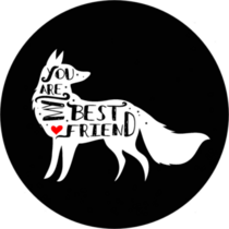 You Are My Best Friend Fox Sticker