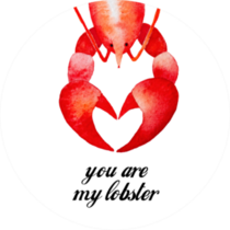 You Are My Lobster Illustration Sticker