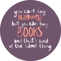 You Cant Buy Happiness But You Can Buy Books Purple Sticker