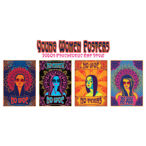 Young Women Posters Art Style From The 1960s Sticker