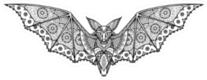 Zentangle Bat Sticker